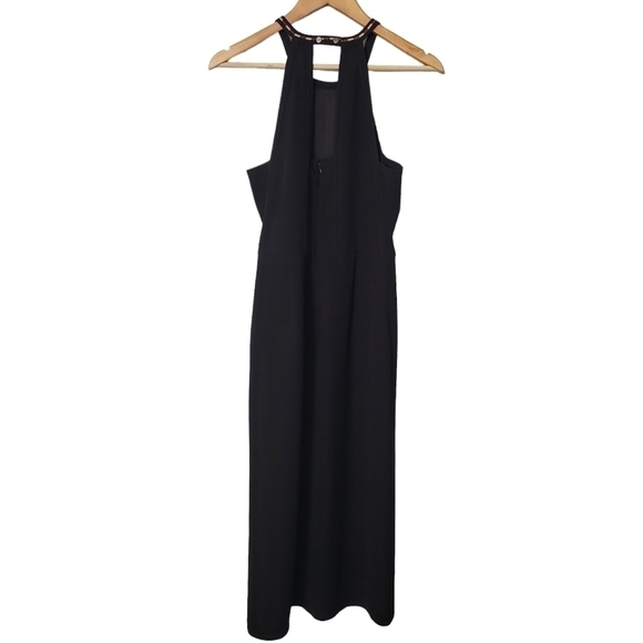 Yigal Azrouel Black Shell Embroidery Crepe Giorgio Dress NWT - Picture 3 of 12
